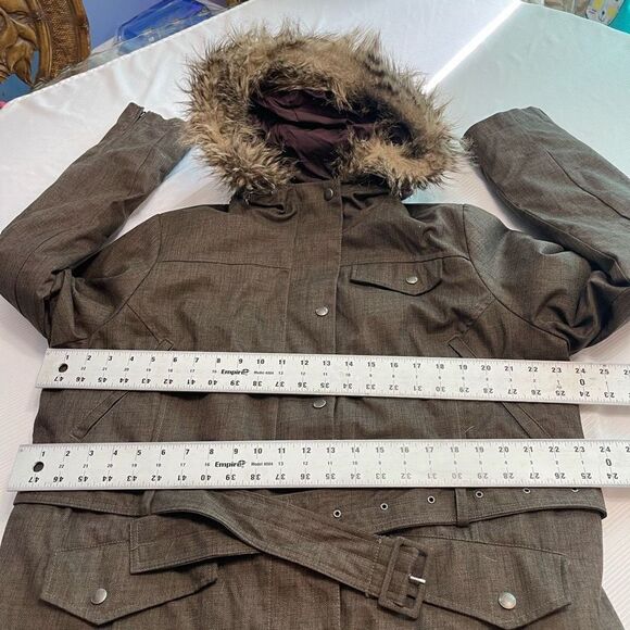 Eddie Bauer Women’s Hooded Jacket Zip Liner Faux Fur Attached Size 1X - Picture 6 of 10